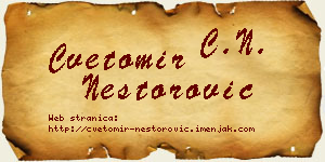 Cvetomir Nestorović vizit kartica